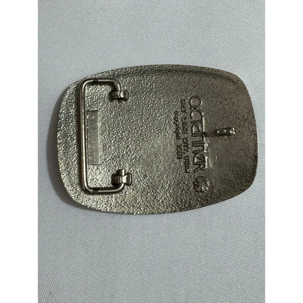 Vintage 1981 OC Tanner Solid Brass Gladieux Refinery Belt Buckle Salt Lake City